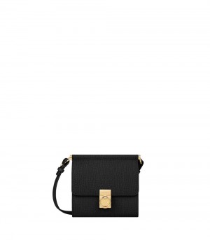 Polene Numéro Sept Crossbody Lommebok Svarte | NORGE 724HAV