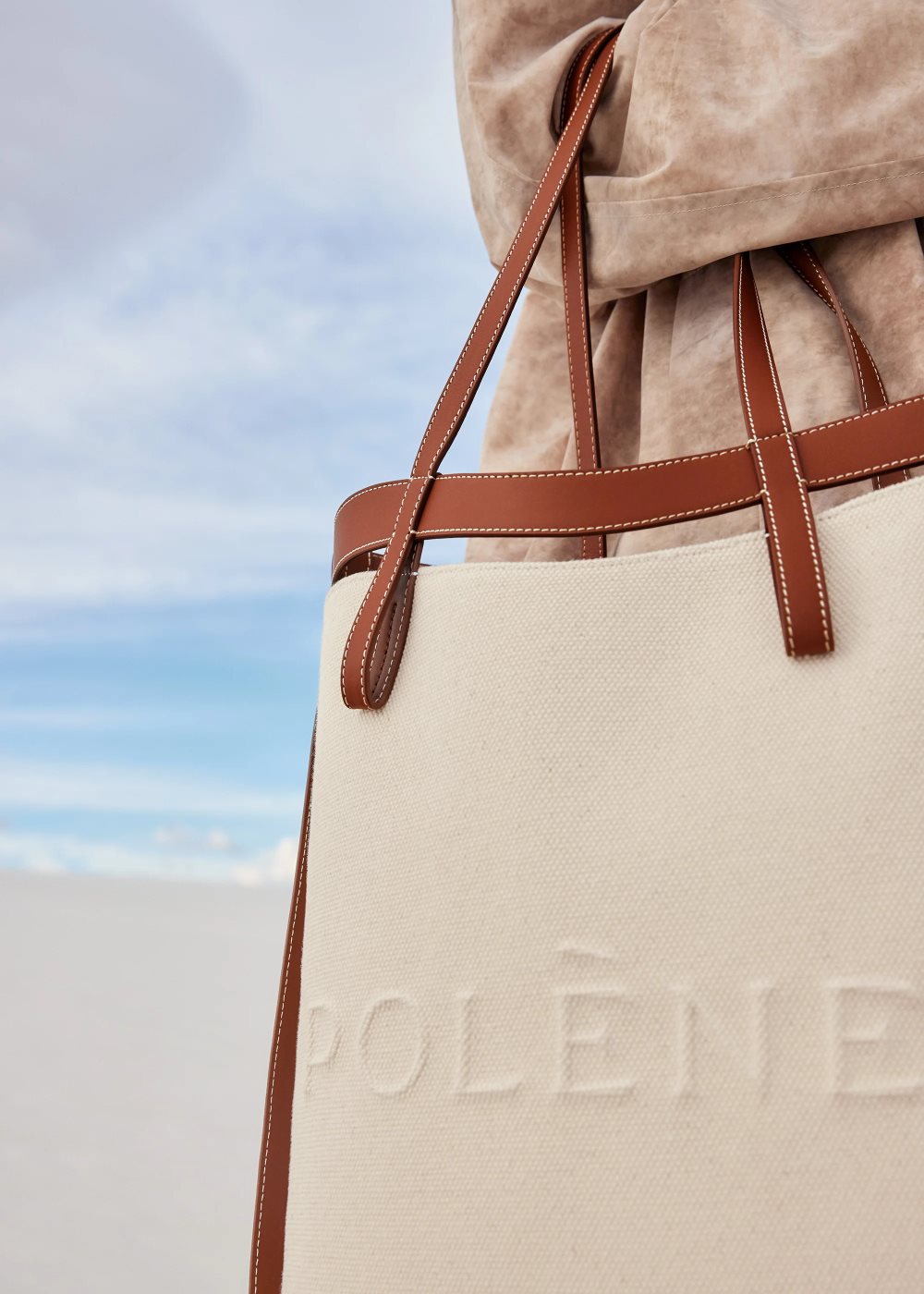 Polene Ilo Tote Veske Beige Brune | NORGE 920KNT