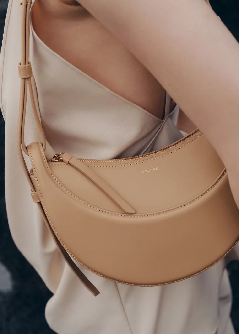 Polene Numéro Dix Crossbody Veske Beige | NORGE 312RFL