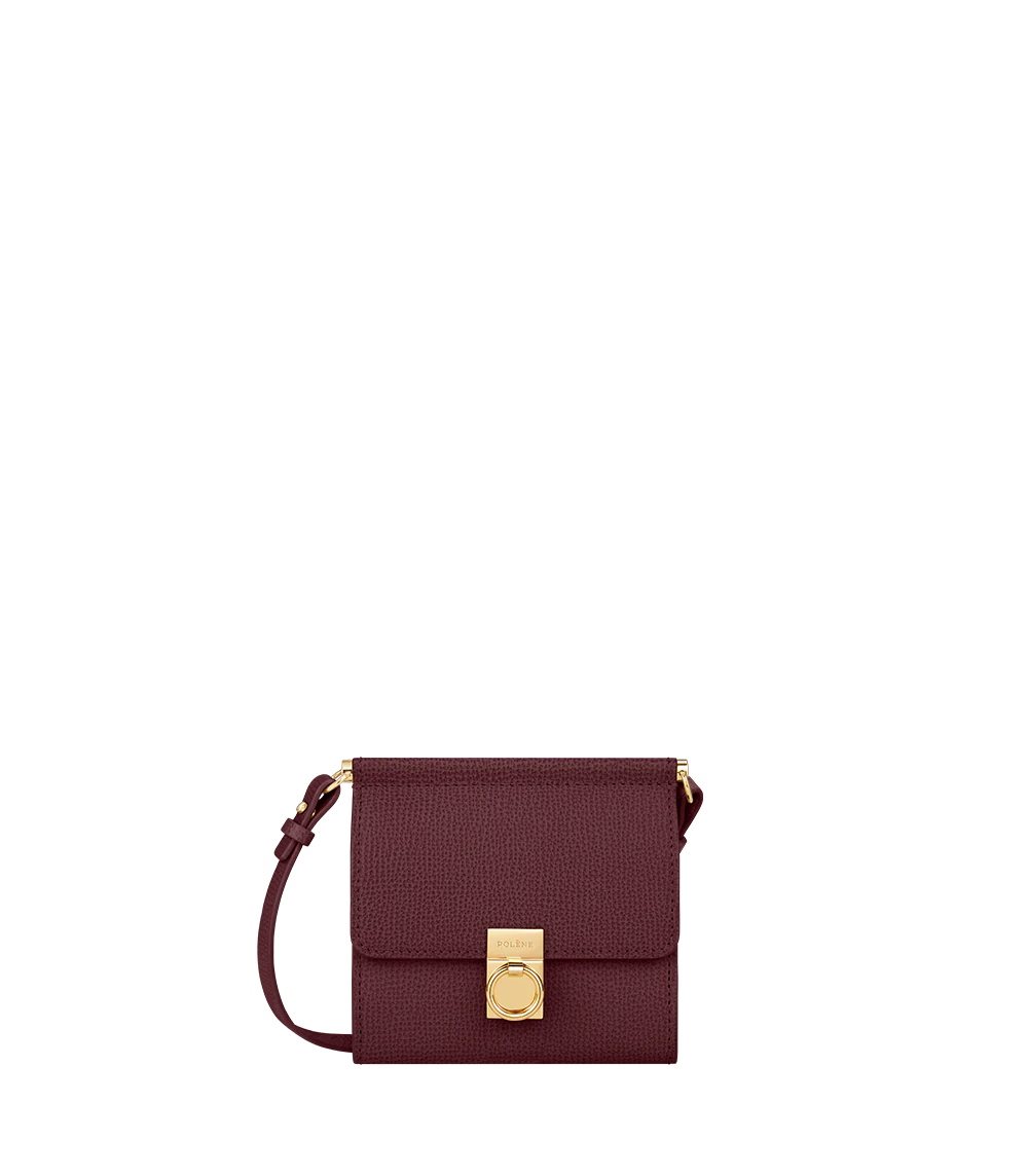 Polene Numéro Sept Crossbody Lommebok Burgunder | NORGE 572SPN